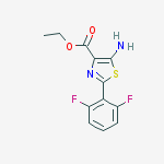 Ethyl 5-amino-2-(2,6-difluorophenyl)thiazole-4-carboxylate结构式