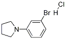 Structure of 1-(3-Bromophenyl)pyrrolidine, HCl