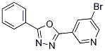 Structure of 2-(5-Bromopyridin-3-yl)-5-phenyl-1,3,4-oxadiazole