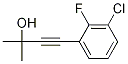 4-(3-Chloro-2-fluorophenyl)-2-methylbut-3-yn-2-ol结构式