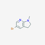 5-bromo-1-methyl-2,3-dihydro-1H-pyrrolo[2,3-b]pyridine结构式