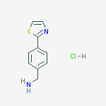 (4-(Thiazol-2-yl)phenyl)methanamine hydrochloride结构式