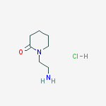 1-(2-氨基乙基)-2-哌啶酮盐酸盐结构式
