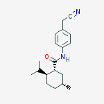 Structure of (1r,2s,5r)-n-[4-(cyanomethyl)phenyl]-5-methyl-2-propan-2-ylcyclohexane-1-carboxamide