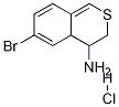 Structure of 6-bromo-3,4-dihydro-1H-isothiochromen-4-amine,hydrochloride