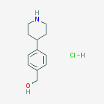 (4-Piperidin-4-yl-phenyl)-methanol hydrochloride结构式
