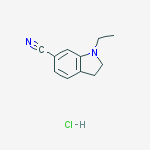 1-Ethylindoline-6-carbonitrile hydrochloride结构式