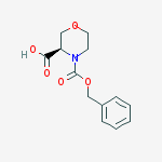Structure of (3R)-4-Cbz-3,4-Morpholinedicarboxylic acid