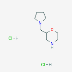 2-(Pyrrolidin-1-ylmethyl)morpholine dihydrochloride结构式