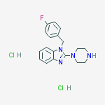 Structure of 1-(4-Fluoro-benzyl)-2-piperazin-1-yl-1H-benzoimidazole dihydrochloride