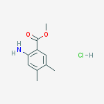 Structure of Methyl 2-amino-4,5-dimethyl-benzoate hydrochloride