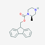 Structure of (R)-(9H-fluoren-9-yl)methyl 2-methylpiperazine-1-carboxylate