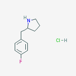 Structure of 2-(4-FLUORO-BENZYL)-PYRROLIDINE HYDROCHLORIDE