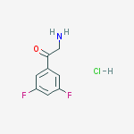 Structure of 2-Amino-1-(3,5-difluoro-phenyl)-ethanone hydrochloride