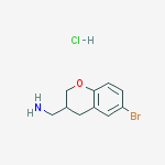 Structure of (6-BroMo-3,4-dihydro-2H-chroMen-3-yl)MethanaMine hydrochloride