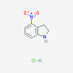 4-Nitro-2,3-dihydro-1H-indole hydrochloride结构式