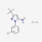 Structure of 5-tert-Butyl-2-(3-fluoro-phenyl)-2H-pyrazol-3-ylamine hydrochloride