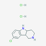 8-Chloro-2,3,4,4a,5,9b-hexahydro-1H-pyrido[4,3-b]indole dihydrochloride结构式