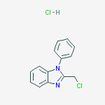 2-Chloromethyl-1-phenyl-1H-benzoimidazole hydrochloride结构式