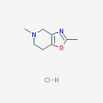 2,5-Dimethyl-4,5,6,7-tetrahydro-oxazolo[4,5-c]pyridine hydrochloride结构式