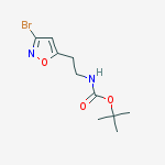 [2-(3-Bromo-isoxazol-5-yl)-ethyl]-carbamic acid tert-butyl ester结构式