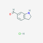 Structure of 2,3-dihydro-1h-indole-6-carbaldehyde;hydrochloride