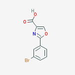Structure of 2-(3-broMophenyl)oxazole-4-carboxylic acid