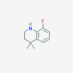 8-Fluoro-4,4-dimethyl-1,2,3,4-tetrahydroquinoline结构式