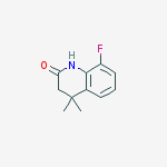 8-Fluoro-4,4-dimethyl-1,3-dihydroquinolin-2-one结构式