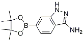 Structure of 6-(4,4,5,5-TetraMethyl-1,3,2-dioxaborolan-2-yl)-3-aMino-1H-indazole