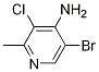 Structure of 4-amino-5-bromo-3-chloro-2-methylpyridine
