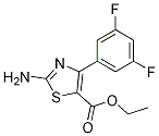 Ethyl 2-amino-4-(3,5-difluorophenyl)-1,3-thiazole-5-carboxylate结构式