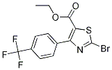 Structure of 5-Thiazolecarboxylic acid, 2-broMo-4-[4-(trifluoroMethyl)phenyl]-, ethyl ester