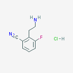 2-(2-Aminoethyl)-3-fluorobenzonitrile hydrochloride结构式