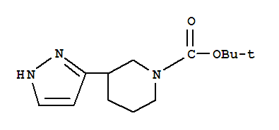 Structure of 1-Piperidinecarboxylicacid, 3-(1H-pyrazol-3-yl)-, 1,1-dimethylethyl ester