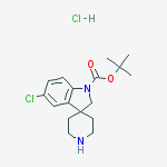 tert-butyl 5-chlorospiro[indoline-3,4'-piperidine]-1-carboxylate hydrochloride结构式