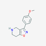3-(4-methoxyphenyl)-4,5,6,7-tetrahydro-[1,2]oxazolo[4,5-c]pyridine结构式