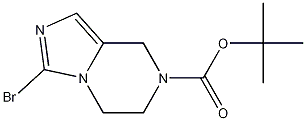 3-溴-5,6-二氢咪唑并[1,5-A]吡嗪-7(8H)-羧酸叔丁酯结构式