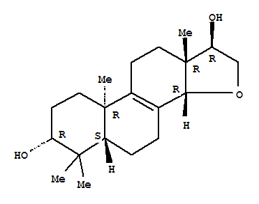 ENT-14,16-环氧基-8-海松烯-3,15-二醇结构式