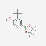 2-tert-butyl-4-(4,4,5,5-tetramethyl-1,3,2-dioxaborolan-2-yl)phenol结构式