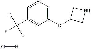 Structure of Azetidine, 3-[3-(trifluoromethyl)phenoxy]-, hydrochloride (1:1)