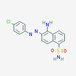 1-AMINO-2-(4-CHLOROPHENYLAZO)-NAPHTHALENE-5-SULFONAMIDE结构式