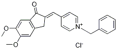 Structure of (E)-1-benzyl-4-((5,6-diMethoxy-1-oxo-1H-inden-2(3H)-ylidene)Methyl)pyridiniuM chloride