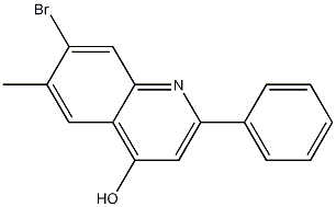 Chemical structure of 7-Bromo-4-hydroxy-6-methyl-2-phenylquinoline