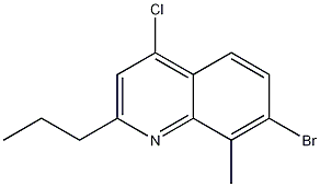 Structure of 7-Bromo-4-chloro-8-methyl-2-propylquinoline
