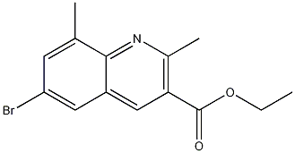 Structure of 6-Bromo-2,8-dimethylquinoline-3-carboxylic acid ethyl ester