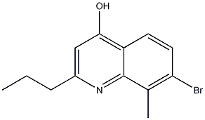 7-Bromo-4-hydroxy-8-methyl-2-propylquinoline结构式
