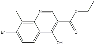 Structure of 7-Bromo-4-hydroxy-8-methylquinoline-3-carboxylic acid ethyl ester