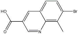 Structure of 7-Bromo-8-methylquinoline-3-carboxylic acid
