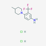 Structure of 4-METHYL-1-(4-AMINO-2-TRIFLUOROMETHYLPHENYL)PIPERIDINE DIHYDROCHLORIDE